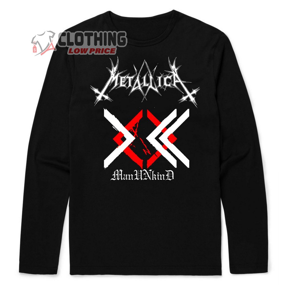 Metallica MANUNKIND Metallica The World Tour 2023 Metallica Long Sleeve Shirt