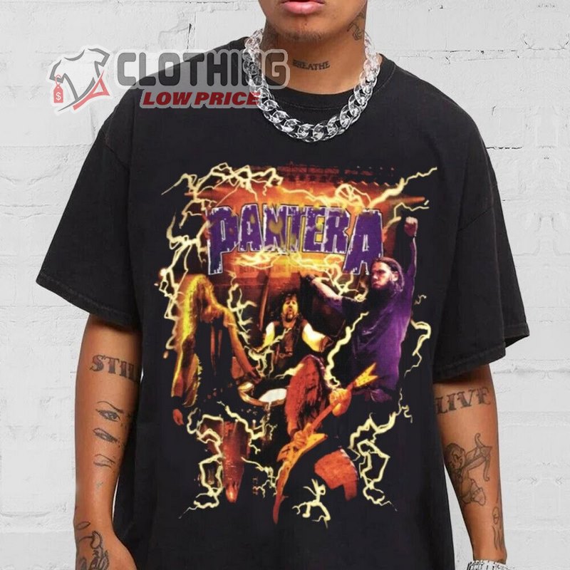 Metallica Pantera Tour 2023 T- Shirt, Vintage Pantera Reinventing 2001 Tour Vintage Heavy Metal T- Shirt, Pantera Concerts 2023 Merch