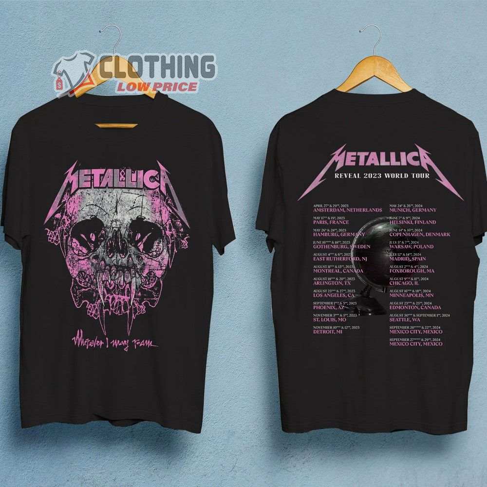 Metallica Reveal 2023 World Tour Merch, Metallica Wherever I May Roam