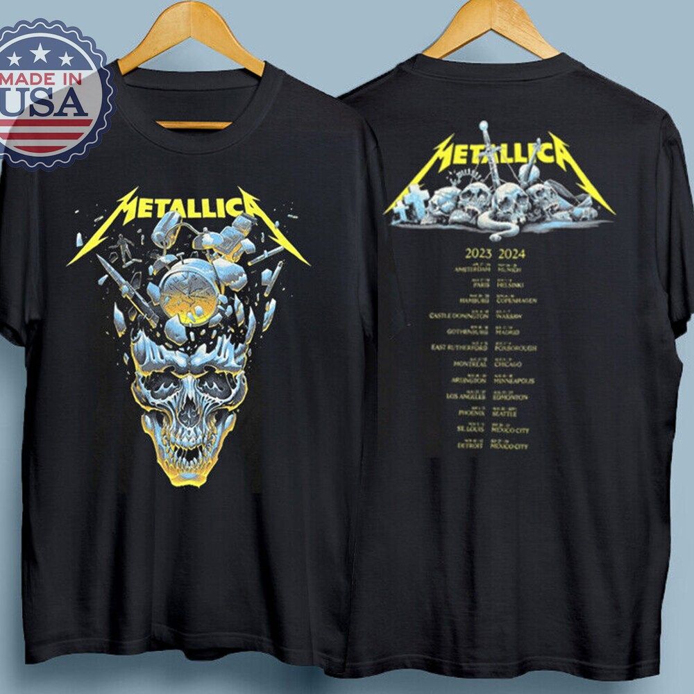 Metallica Rock Band World Tour 2023-2023 Merch, Metallica Rock Band Shirt, Metallica Music Tour 2023 T-Shirt