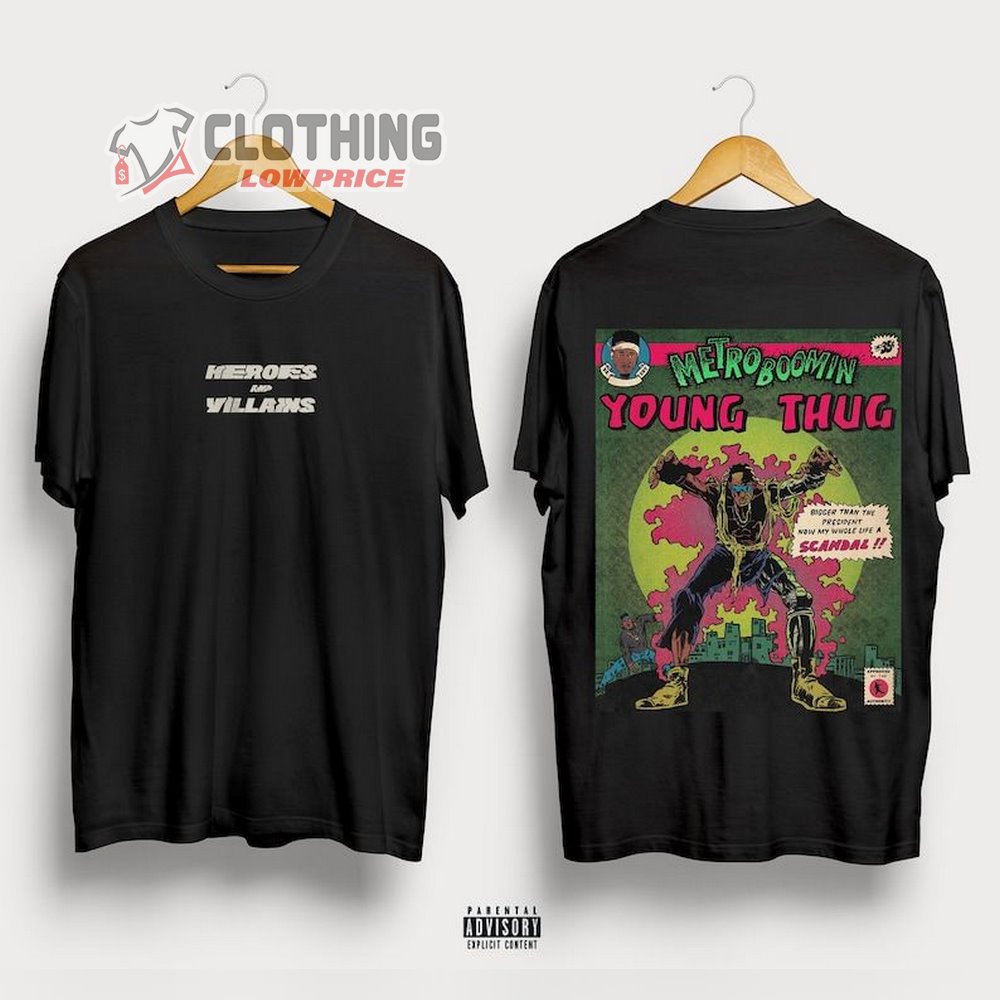 Metro Boomin Young Thug Tour Merch, Heroes And Villains Shirt