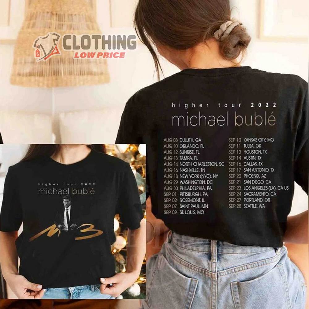 Michael Buble Setlist 2022 Tour Merch, Michael Bubl� Concert Toronto T-Shirt