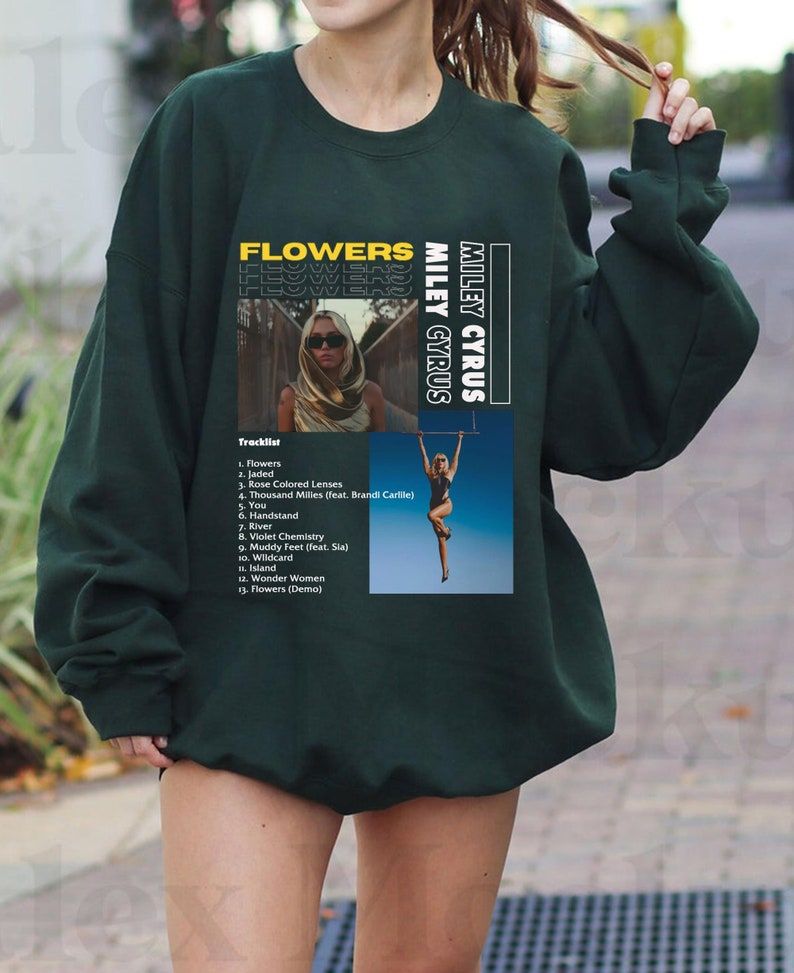 Miley Cyrus Flowers Album Tracklist Unisex T-Shirt, I Can Buy Myself Flowers Miley Cyrus Lyrics Shirt, Merch, Tee, Hoodie