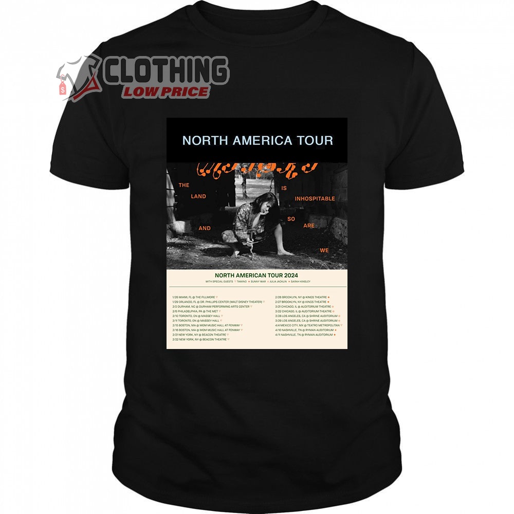 Mitski 2024 North American Tour Merch, The Land Is Inhospitable and So Are We Album Shirt, Mitski The Land Is Inhospitable and So Are We Tour Dates T-Shirt