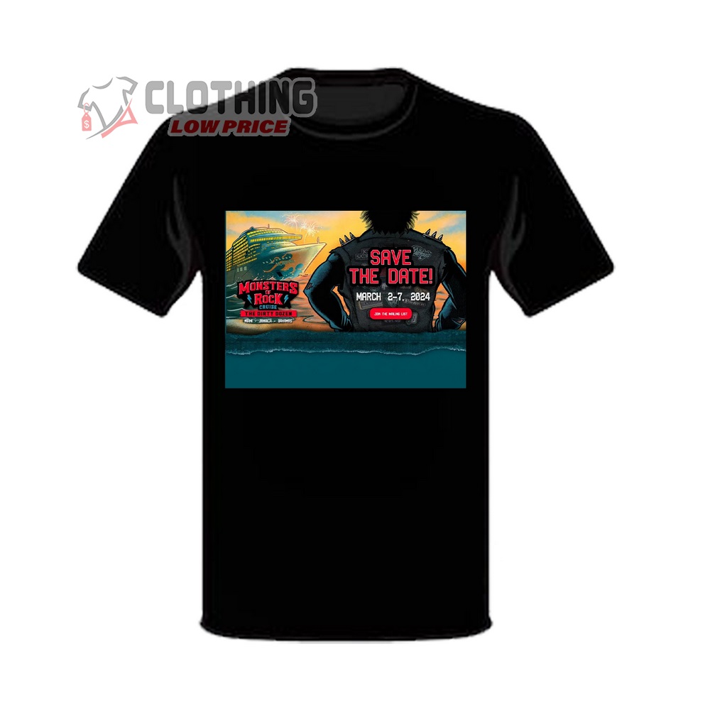 Monster Of Rock Cruise Tour 2024 The Dirty Dozen T-shirt