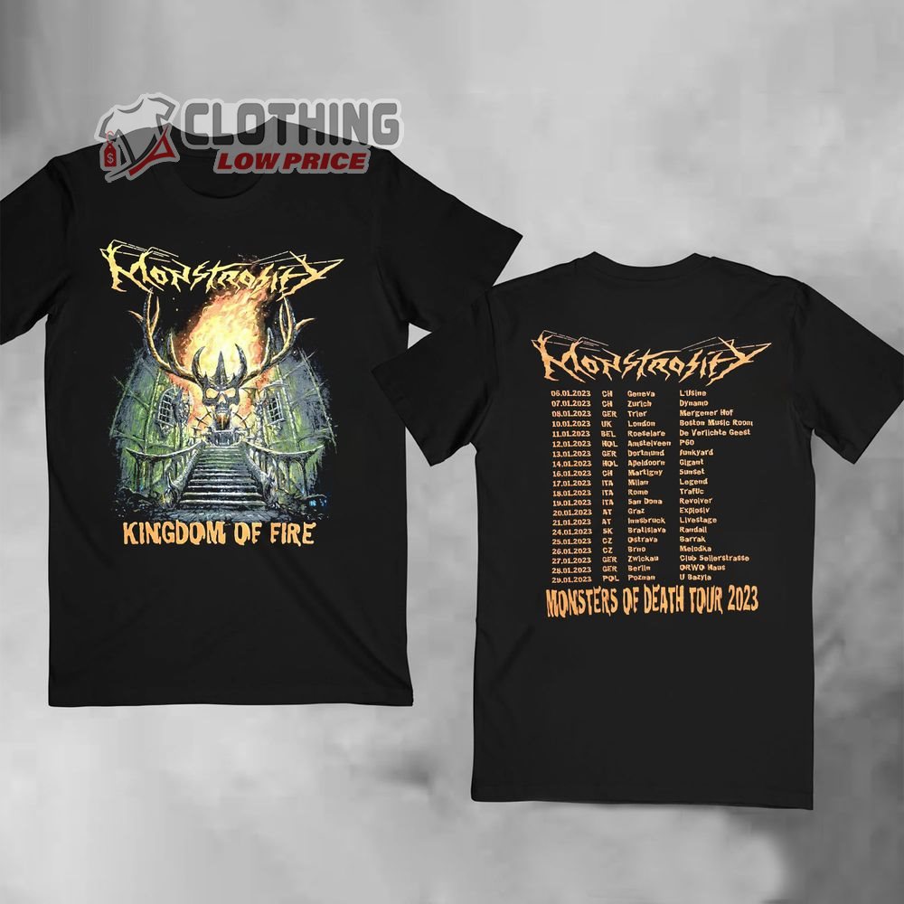 Monstrosity Monsters Of Death Tour 2023 Merch, Monsters Of Death Tour 2023 Tickets T-Shirt