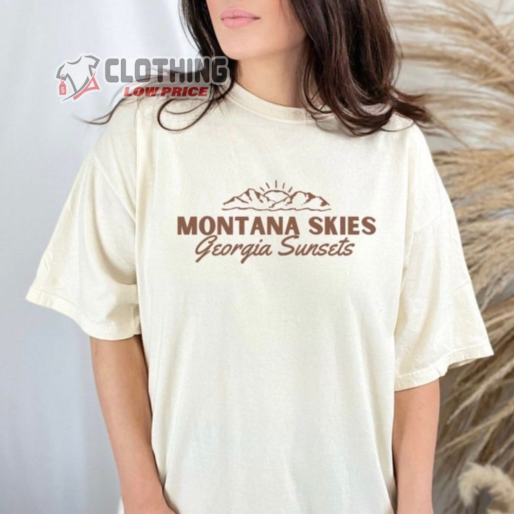 Montana Skies Georgia Sunsets Merch, Jonas Brothers The Album Tour Shirt, Montana Sky, Nick, Joe, Kevin, Jobros T-Shirt