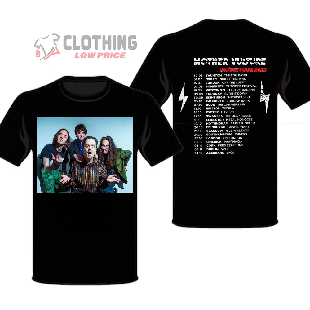 Mother Vulture UK Tour 2023 Merch, Mother Vulture Tour Dates & Tickets 2023 T-Shirt, Mother Vulture Go Big Or Go Home UK Tour 2023 T-Shirt