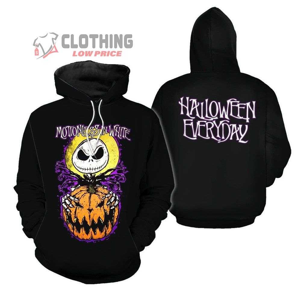 Motionless In White Merch, Halloween Everyday Pumpkin Shirt, 2023 The Trinity Of Terror Tour Hoodie