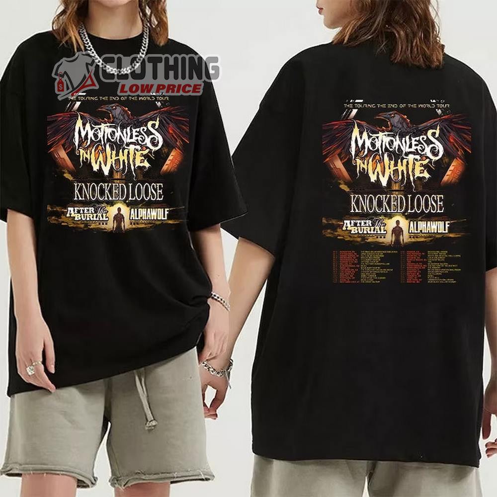 Motionless In White The Touring The End Of The World Tour 2023 Merch, Motionless Band Tour 2023 Tickets T-Shirt