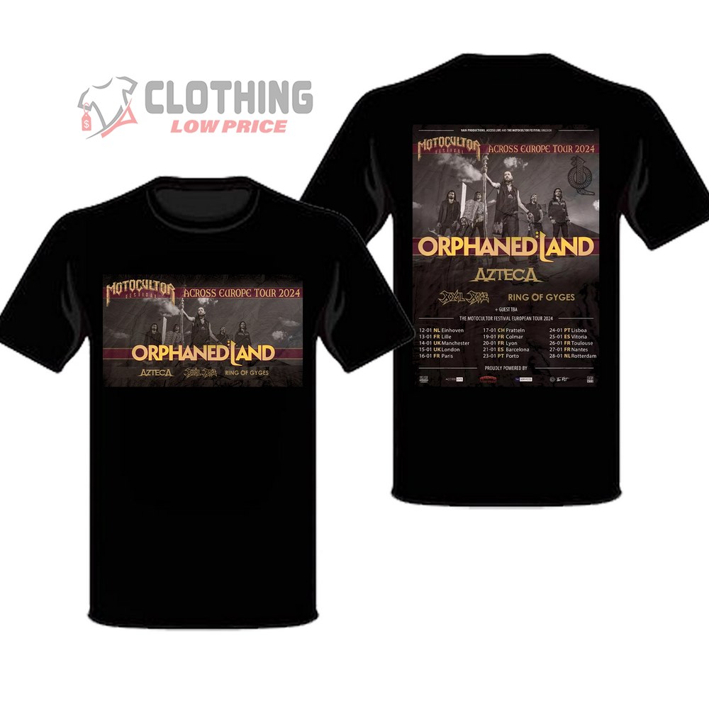 Motocultor Across Europe Tour 2024 Merch, Orphanedland Tour 2024 T-Shirt