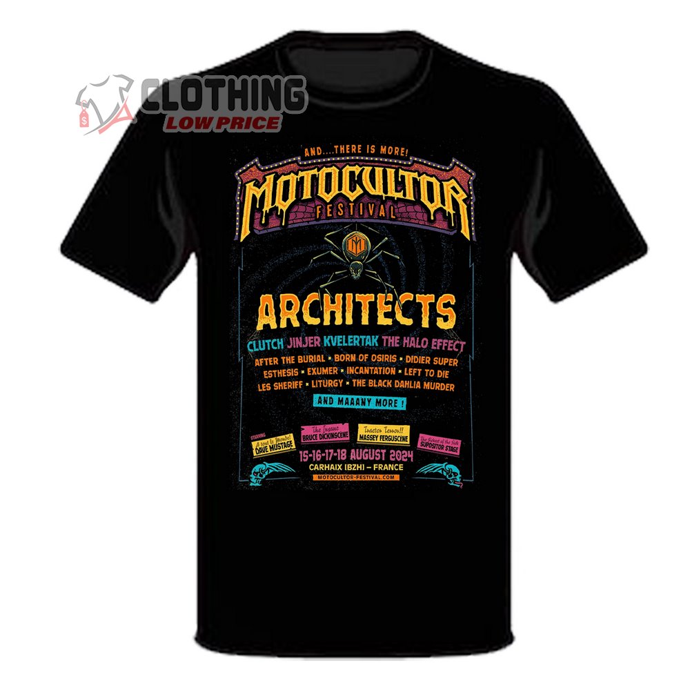 Motocultor Festival 2024 Poster Shirt, Motocultor Festival 2024 Architects Concert T-Shirt