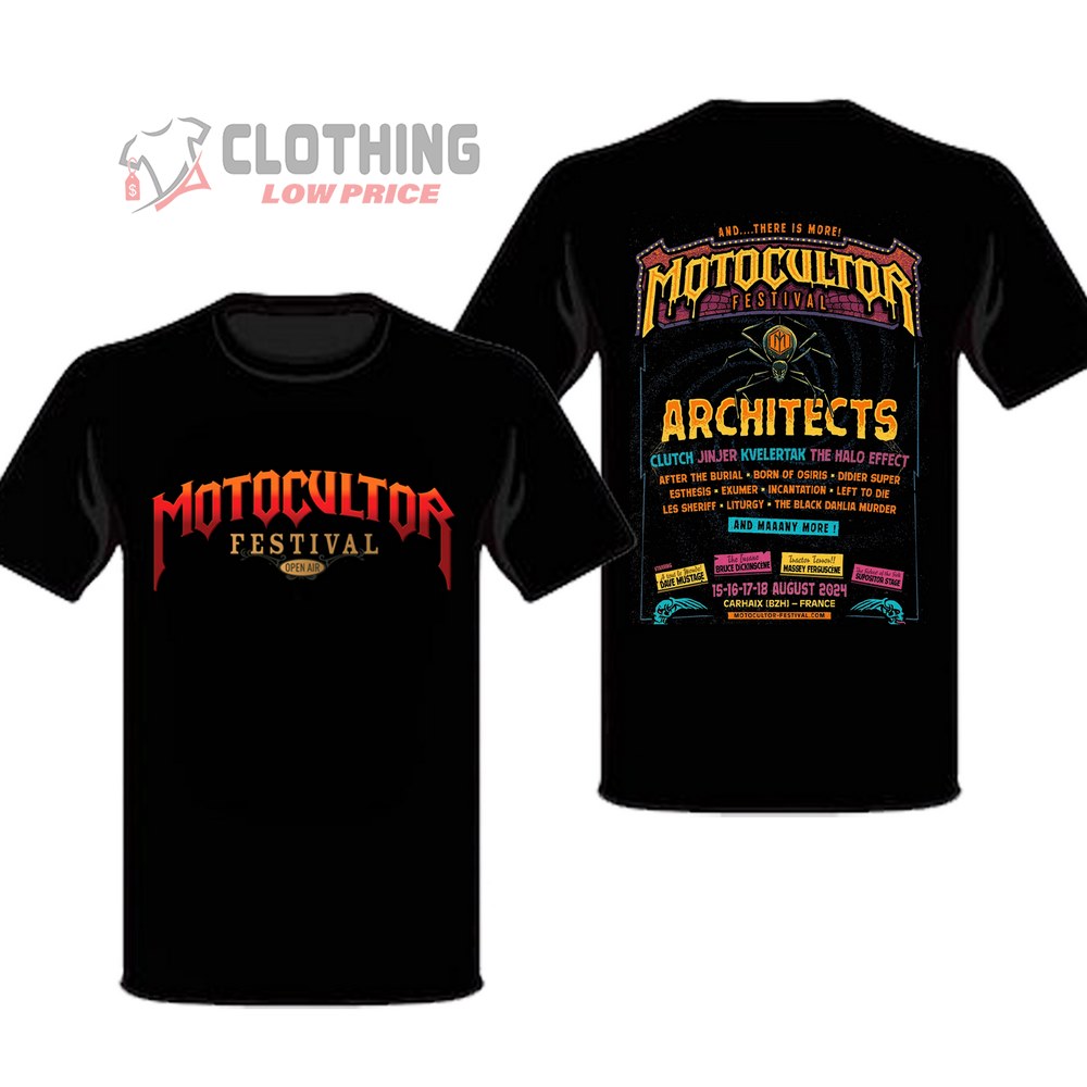 Motocultor Festival Architects 2024 Spider T-Shirt, Motocultor Festival 2024 Printed Shirt