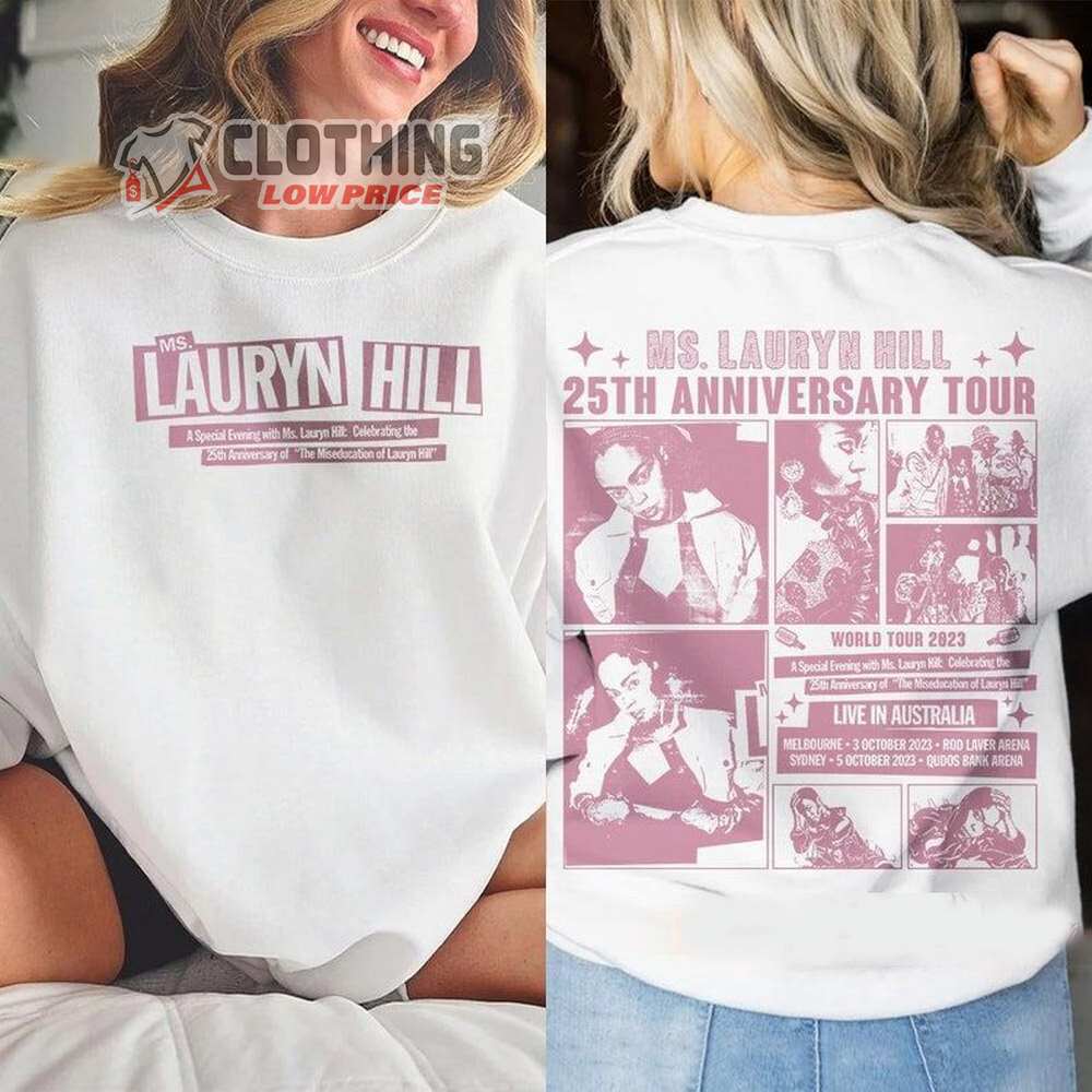 Ms Lauryn Hill Trending Unisex Shirt, The Miseducation Of Lauryn Hill World Tour 2023, Lauryn Hill 25th Anniversary Tour, Lauryn Hill Fan Gift