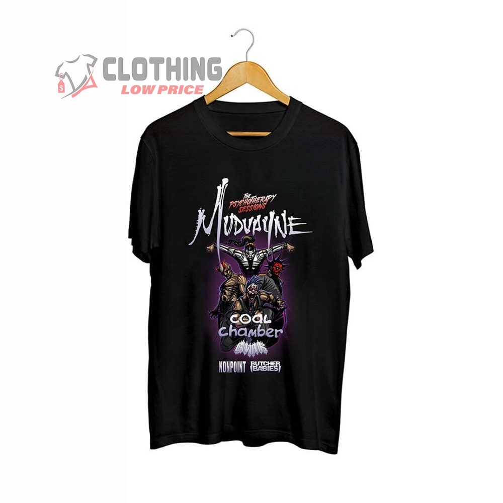 Mudvayne Summer 2023 Tour Merch, Mudvayne 2023 Concert Coal Chamber T-Shirt