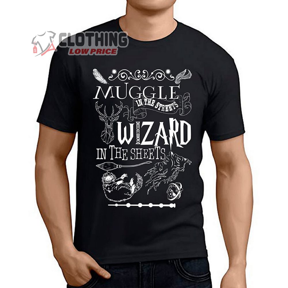 Muggle In The Streets Merch Wizard In The Streets Shirt Harry Potter Movie Film T-Shirt