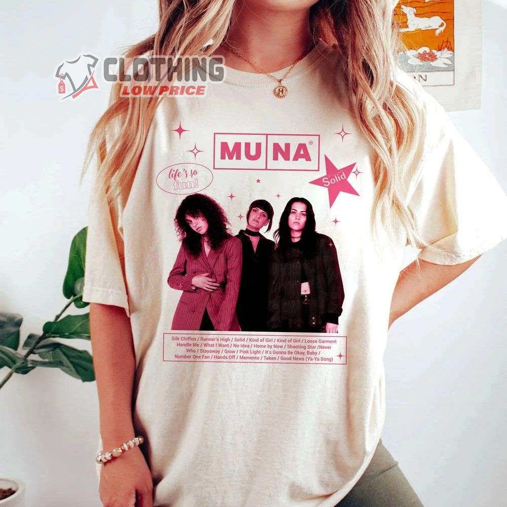 Muna Life's So Fun Tour 2023 Merch, Muna 2023 Concert Shirt, Life's So Fun Concert 2023 T-Shirt