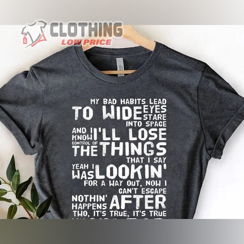 My Bad Habits Lead To You Lyrics T-Shirt, Ed Sheeran Mathematics Tour Merch 2023, Ed Sheeran Gift Ideas