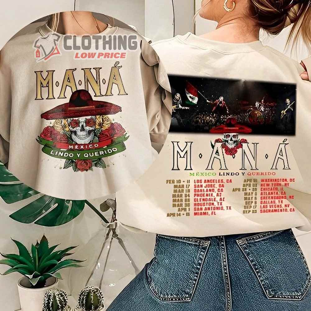 M�xico Lindo Y Querido Tour Dates Shirt, Man� Music Tour 2023 Shirt, Man� M�xico Lindo Y Querido Tour 2023 Shirt