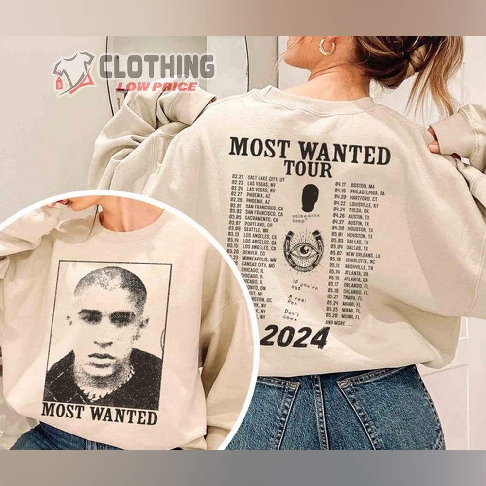 Nadie Sabe Lo Que Va Pasar Manana Merch, Bad Bunny Most Wanted Tour Shirt, Bad Bunny Concert 2024 Sweashirt