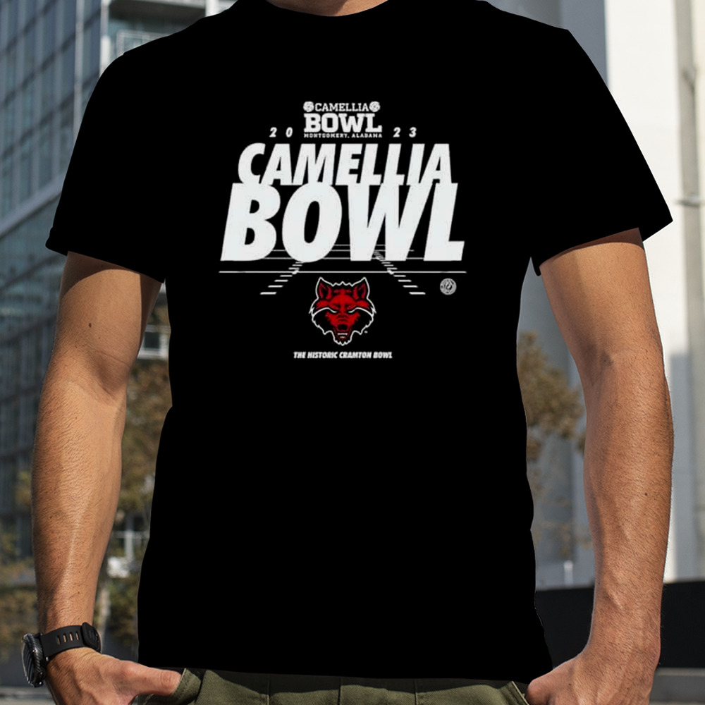 Arkansas State Red Wolves Camellia Bowl Montgomery Alabama 2023 Logo T-Shirt