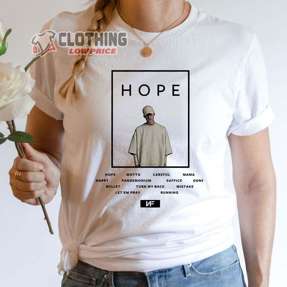 NF Hope Album Merch, NF Song Shirt, NF Rapper Hope Album Tee, NF Hope Rap World Tour 2023 T-Shirt