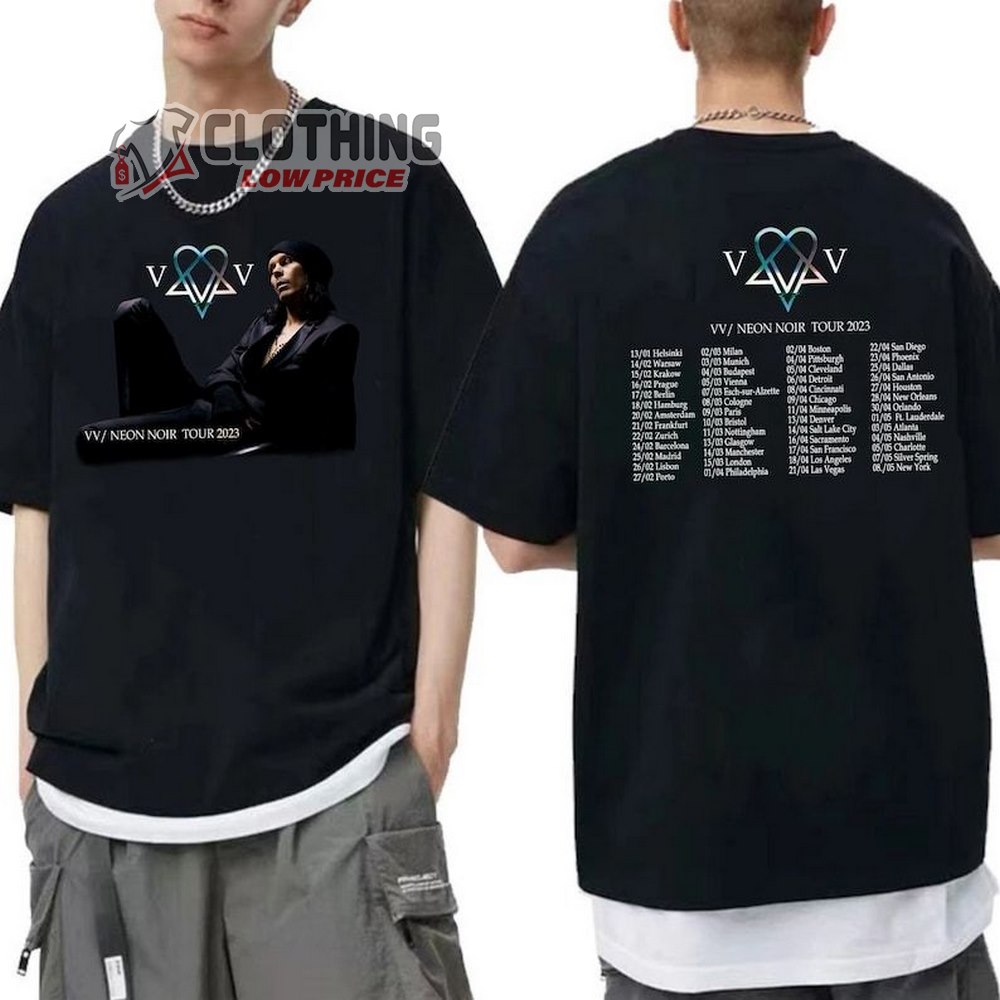 Neon Noir Tour 2023 Vv Shirt, Vv Neon Noir Tour 2023 Band Gift For Fan TShirt, Neon Noir Band Shirt, 2023 Tour Shirt