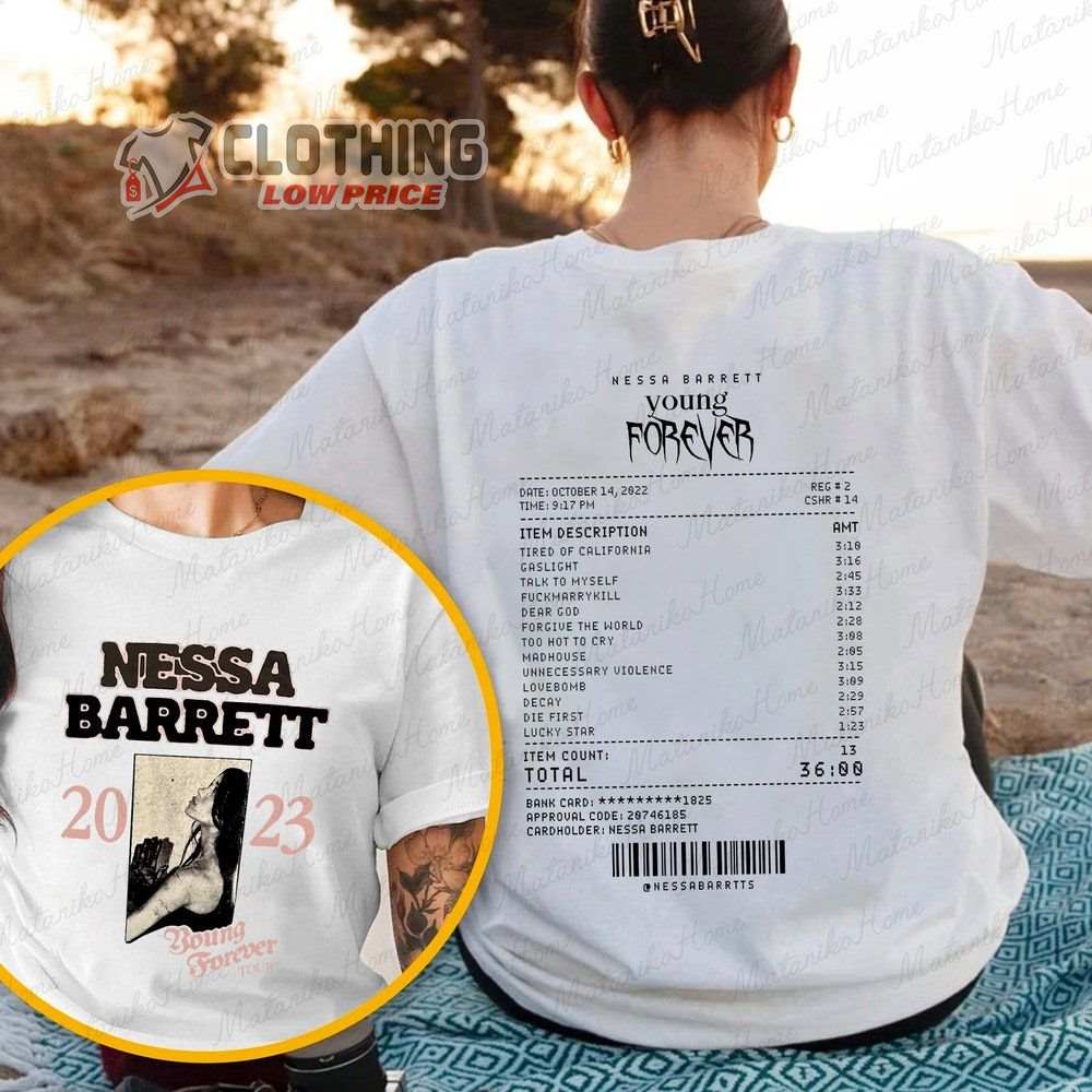 Nessa Barrett Young Forever Tour Dates 2023 Merch, Nessa Barrett Tour 2023 Shirt Young Forever Tour T-Shirt