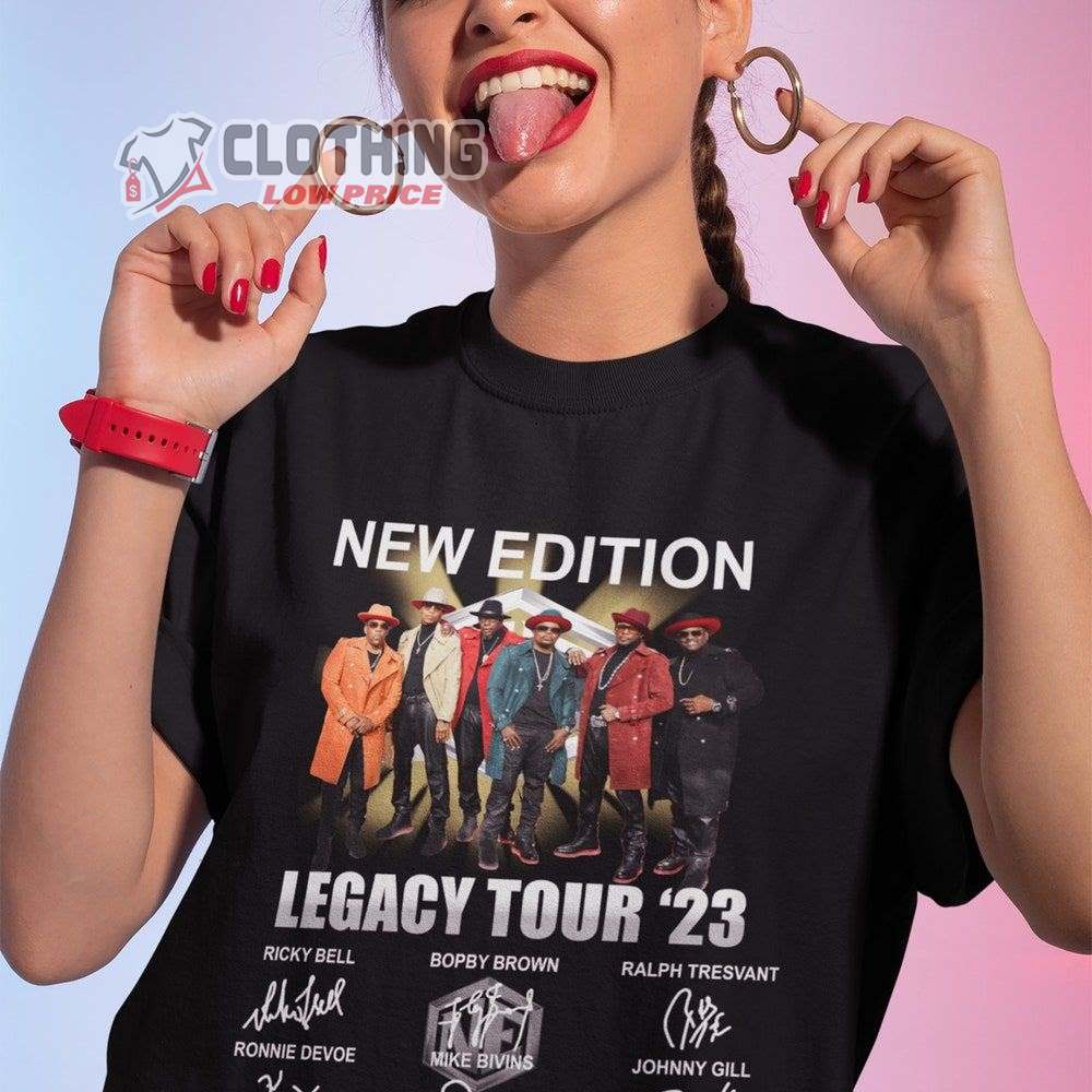 New Edition Legacy Tour 2023 Merch, New Edition World Tour 2023 Signatures T-Shirt