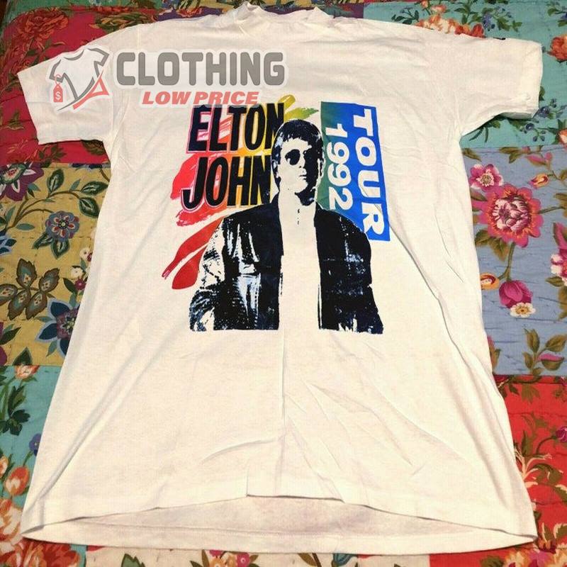 New Elton John Usa Tour 1992 Single Stitch Crazy T-Shirt