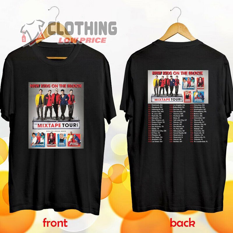 New Kids On The Block Tour 2023 T- Shirt, New Kids On The Block NKOTB Mixtape Tour Concert 2019 Tee Shirt, New Kids On The Block Hits Merch