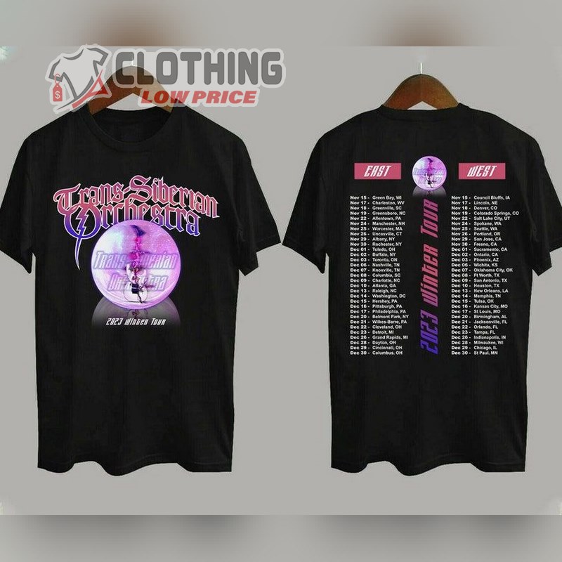 New Trans- Siberian Orchestra Christmas 2023 Winter Tour T- Shirt, Trans- Siberian Orchestra Concert Shirt, Trans- Siberian Orchestra Tour Date 2023 Merch