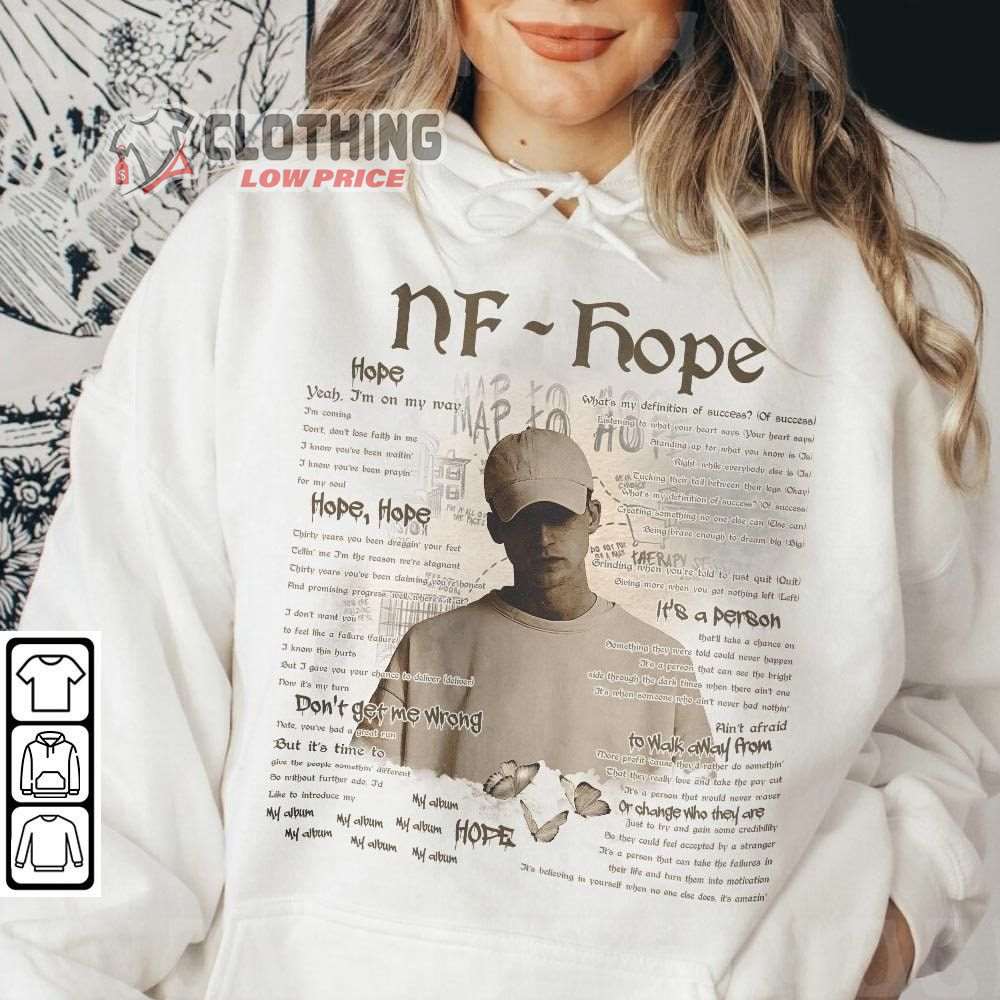 Nf Hope Track Rap Song Merch, Nf Hope Vintage Tee, Nf Hope Rap World Tour 2023 T-Shirt