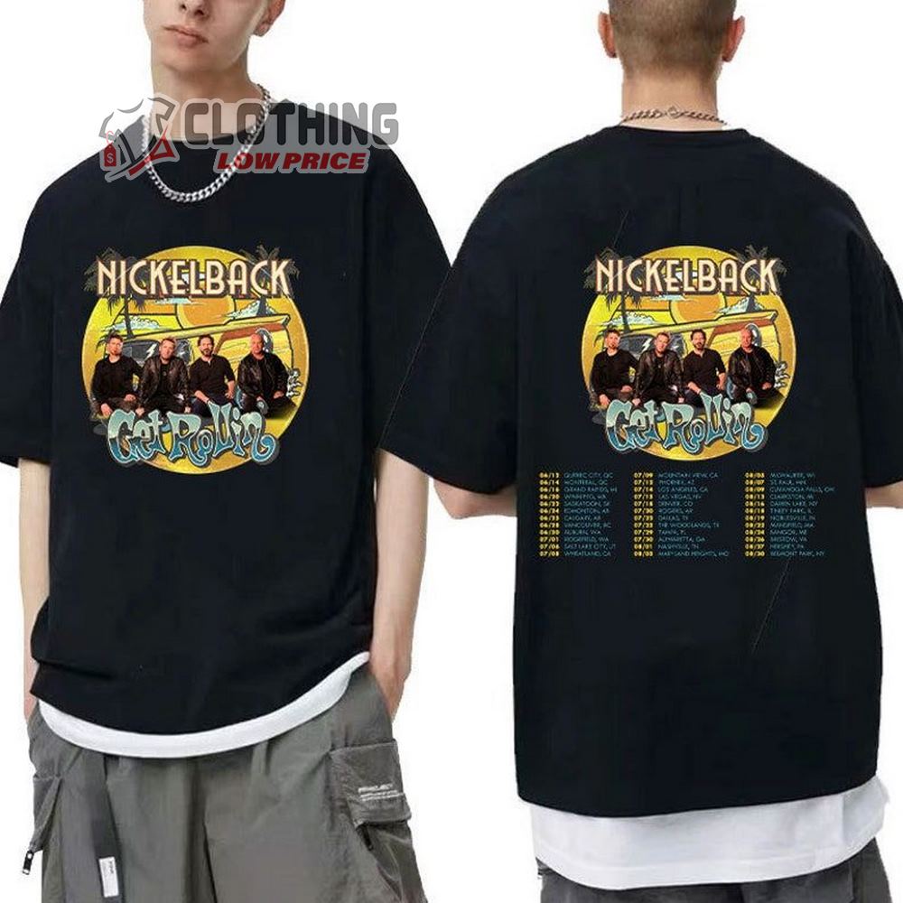 Nickelback Band Concert 2023 Shirt, Nickelback Get Rollin' Tour 2023 Shirt, Nickleback Get Rollin New Album Shirt, Nickleback Tour Sweatshirt