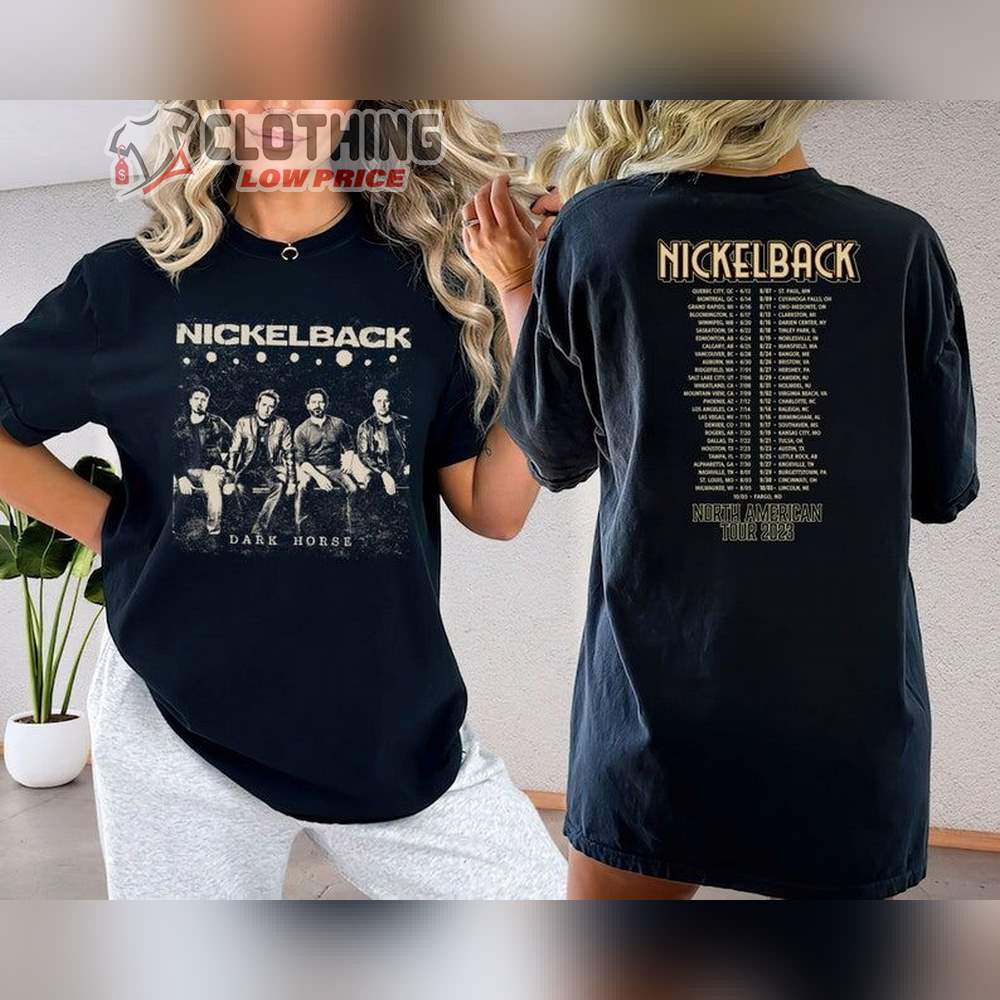 Nickelback With Brantley Gilbert Tour 2023 World Tour Unisex T-Shirt, Vintage Get Rollin' Tour 2023 Shirt, Nickelback 2023 US Concert Merch