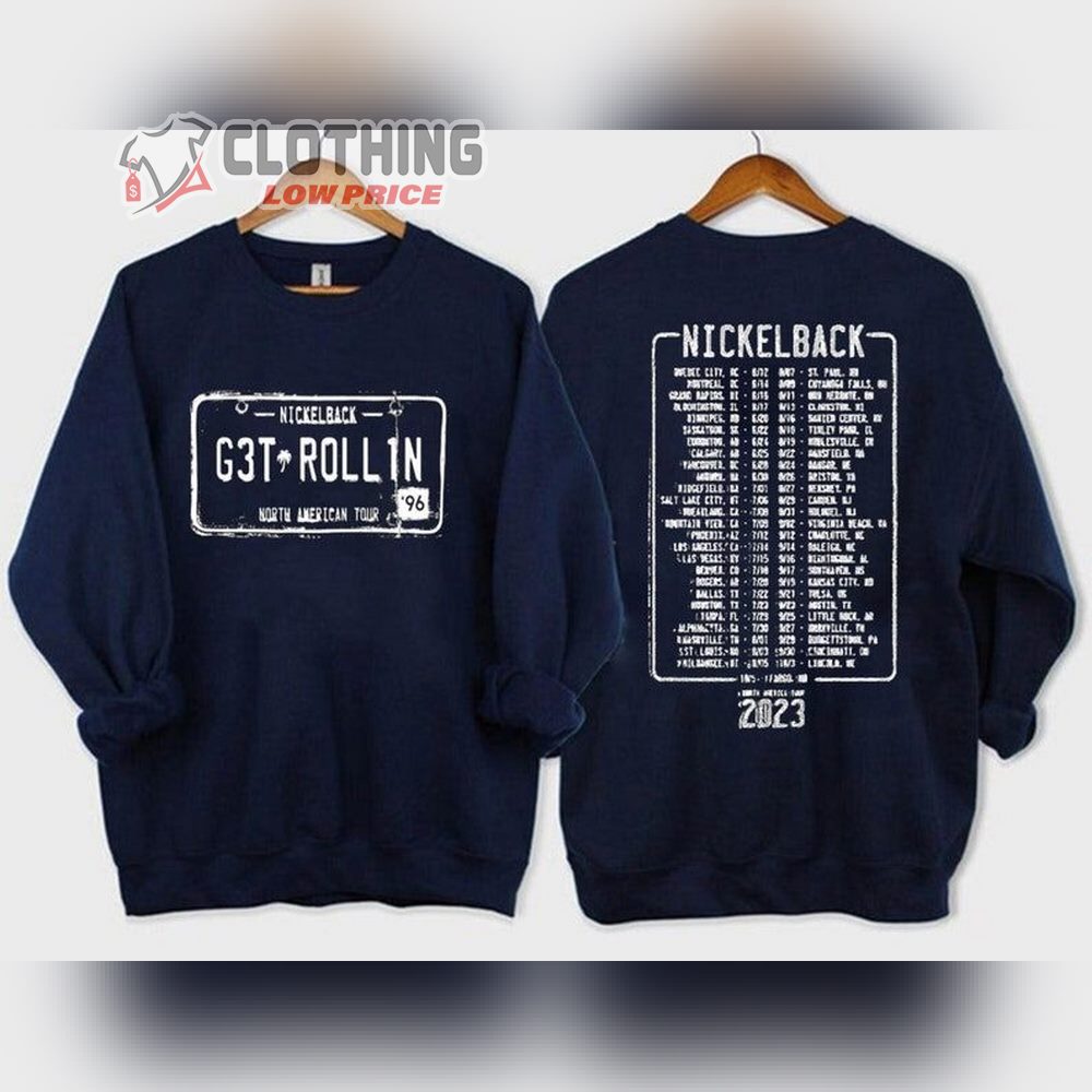 Nickleback Get Rollin New Album Shirt, Nickelback Get Rollin' 2023 US UK Tour Shirt, Vintage Nickleback Tour 2023 Merch, Nickelback Band Concert 2023 Tee