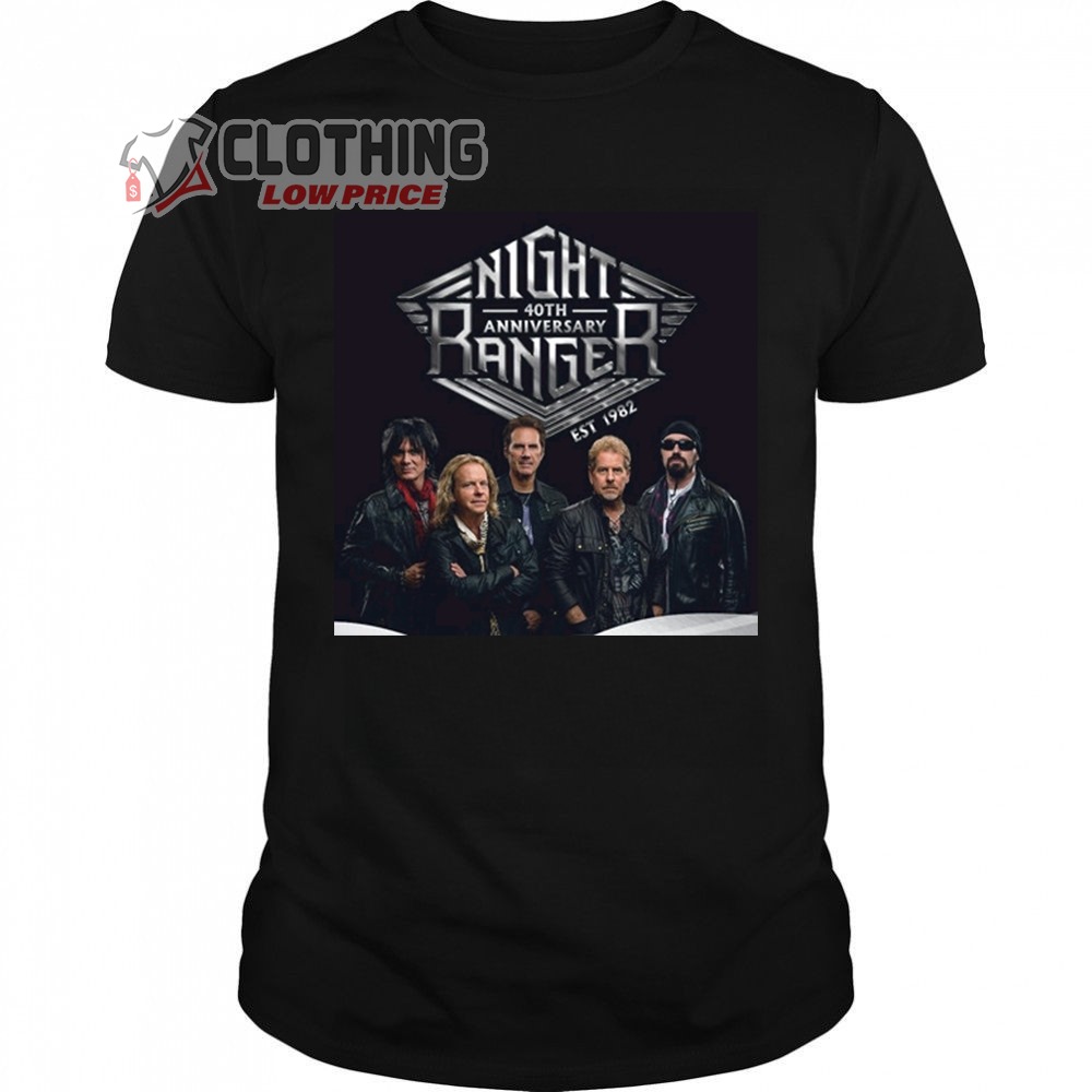 Night Ranger 40th Anniversary Est 1982 Merch, Night Ranger Tickets Shirt, Night Ranger 40 Years and a Night with Contemporary Youth Orchestra T-Shirt