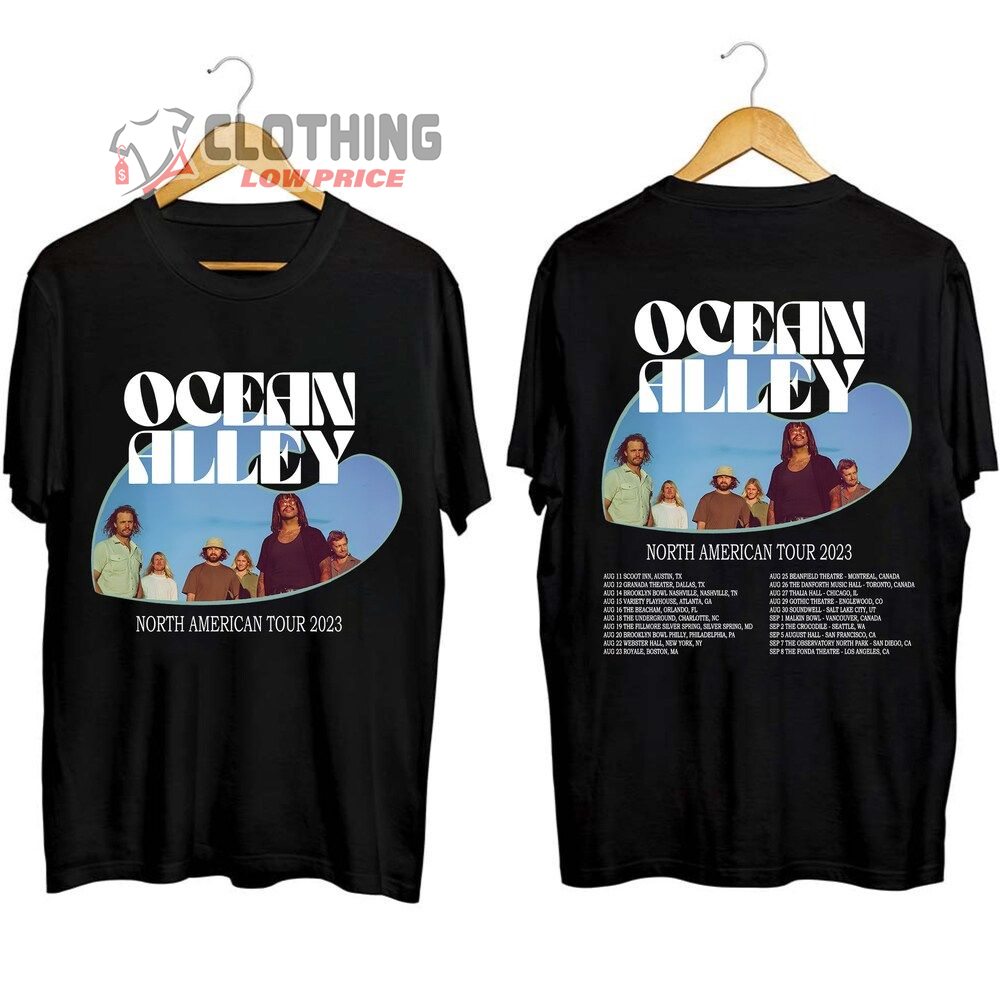 Ocean Alley North American Tour 2023 Merch, Ocean Alley Tour 2023 Setlist Shirt, Ocean Alley Band Concert 2023 Tickets T-Shirt