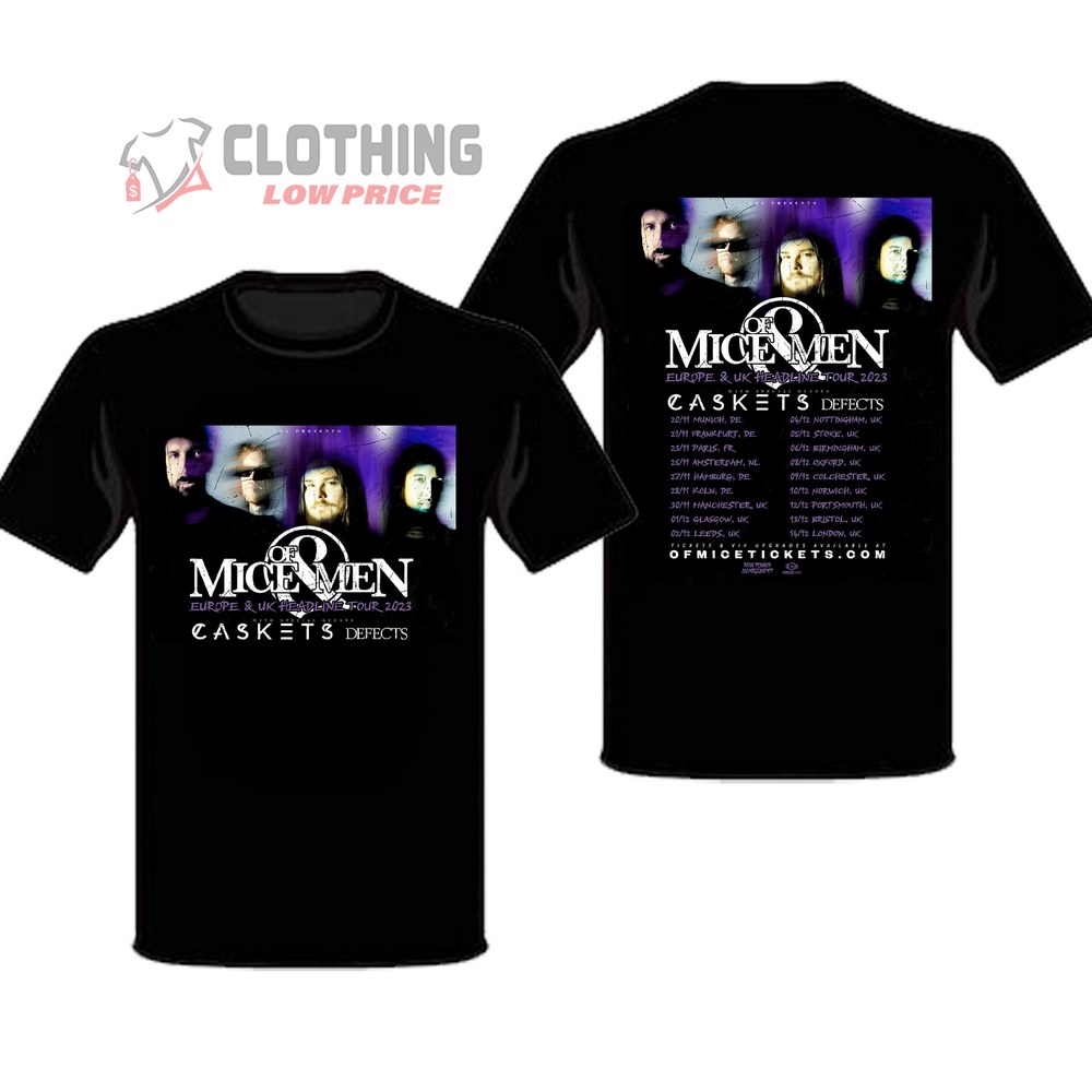 Of Mice And Men Tour 2023 Caskets Defects Schedule And Setlist T-Shirt