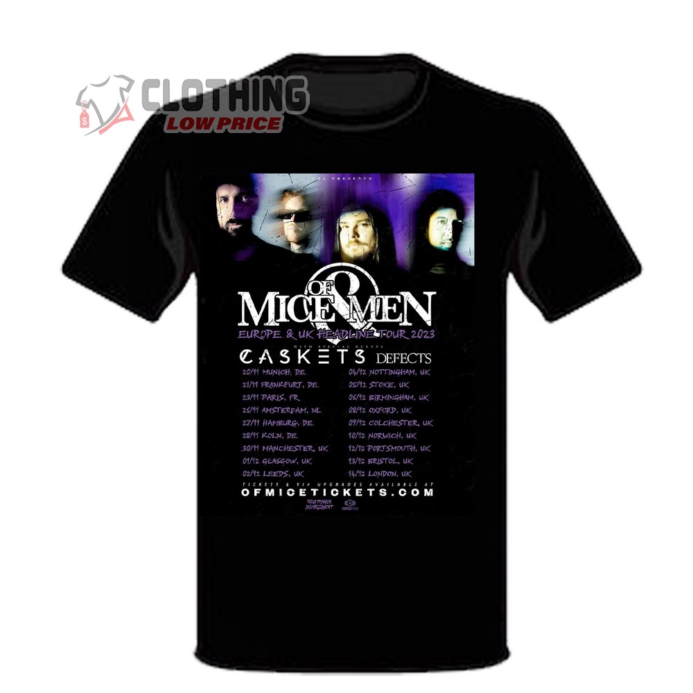 Of Mice And Men Tour 2023 Europe And Uk Headline Tour 2023 T-Shirt