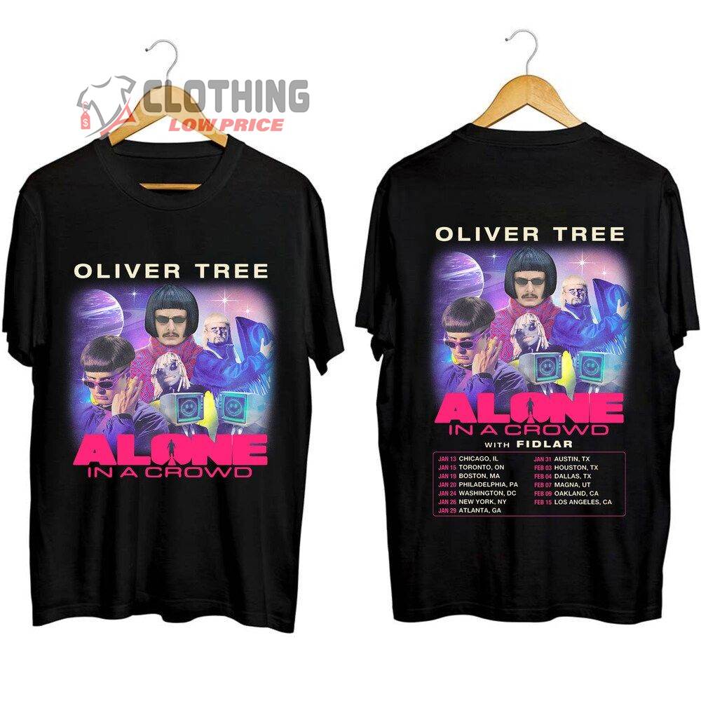 Oliver Tree Alone In A Crowd 2024 Tour Merch, Oliver Tree New Album