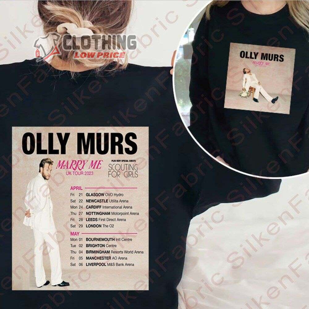 Olly Murs Marry Me Tour 2023 With Dates Merch Olly Murs Tour 2023 Shirt, Olly Murs 2023 Pop Music Tour T-Shirt