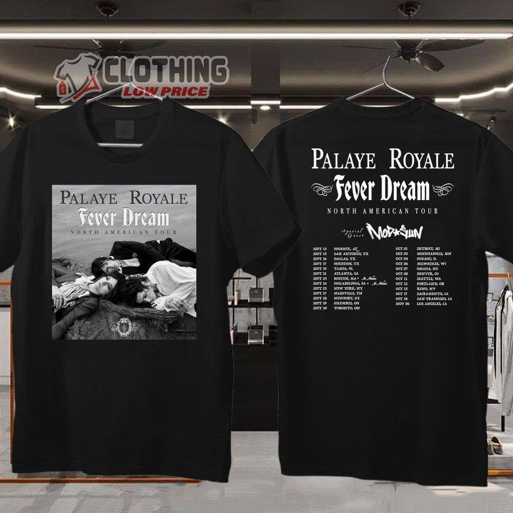 Palaye Royale Fever Dream North American Tour 2023 Merch, Palaye Royale Fever Dream Tour 2023 With Special Guest Shirt, Palaye Royale Fever Dream Tour Dates 2023 T-Shirt