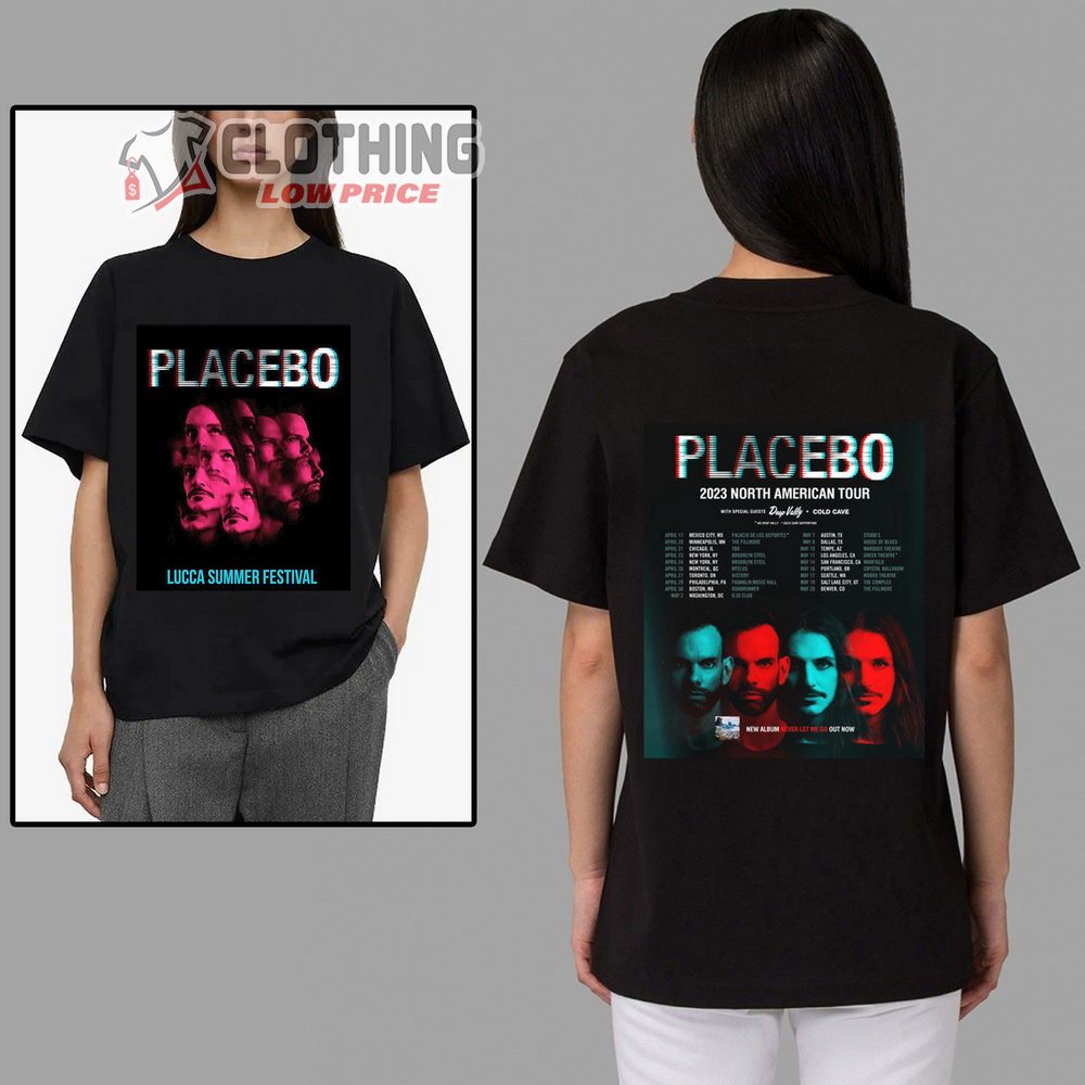 Palcebo Lucca Summer Festival Merch, Palcebo Lucca 2023 North American Tour 2023 Setlist T-Shirt