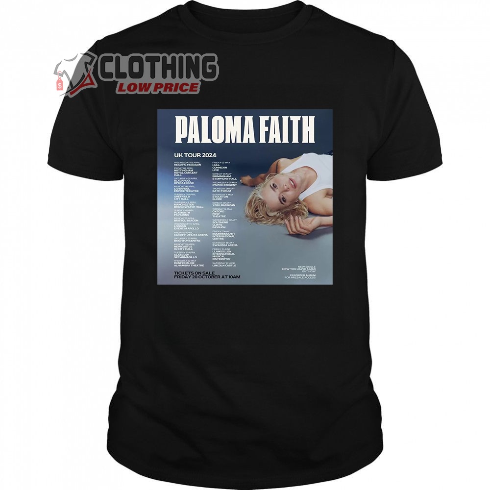 Paloma Faith UK Tour 2024 Merch, Paloma Faith Concert 2024 Shirt, Paloma Faith UK Tour 2024 Dates Tickets T-Shirt