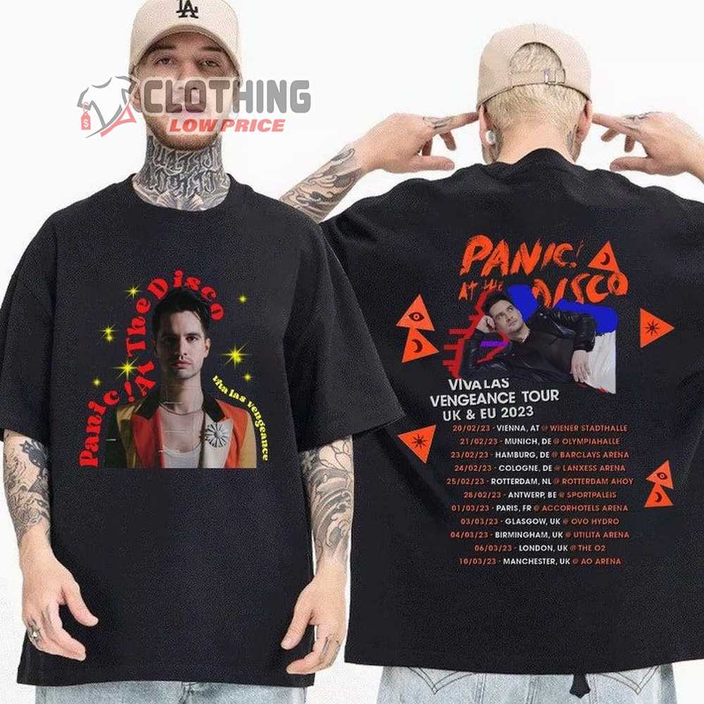 Panic At The Disco Viva Las Vengeance Tour 2023 Unisex T-Shirt, Viva Las Vengeance Tour Shirt, Panic At The Disco Tour 2023 Merch