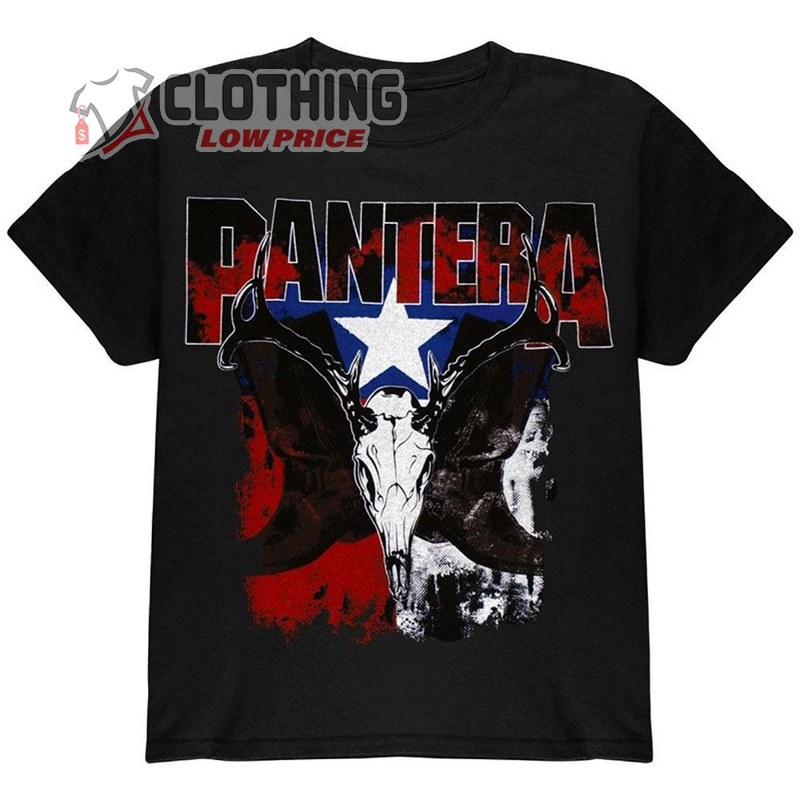 Pantera Band Black Concert T- Shirt, Metallica Pantera Dallas T- Shirt, Pantera Tour Dates 2023 T- Shirt, Metallica Pantera Tour Merch