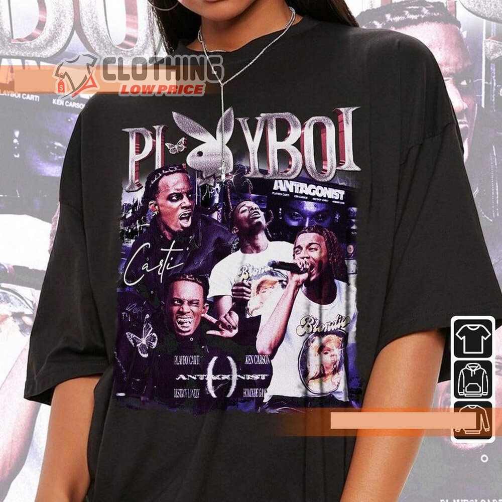 Playboi Carti T-Shirt, Antagonist Tour 2023 Merch, Playboi Carti Tour Shirt, Ken Carson Bootleg, Playboi Carti Fan Gift