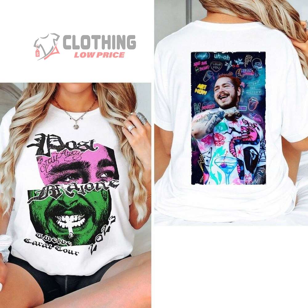 Post Malone Vinyl Records Merch, Post Malone Tour Shirts, Post Malone Tee Hoodie