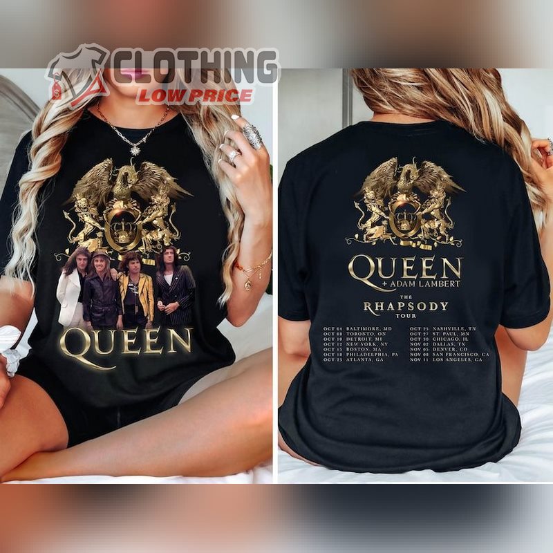 Queen Adam Lambert The Rhapsody Tour 2023 T- Shirt, Queen Rock Band Tour 2023 T- Shirt, Adam Lambert Tour 2023 Shirt